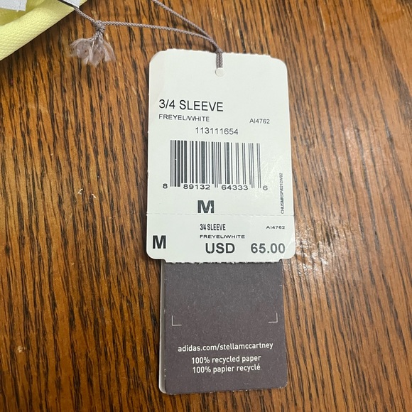 Adidas Stella Mccartney medium three-quarter sleeve. NWT. - Picture 4 of 5